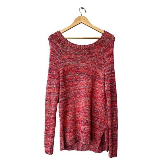 Abercrombie & Fitch Sweater Women XS/S Oversized Rainbow Knit Chunky Colorful - Picture 1 of 10